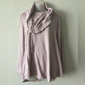 Soft surroundings lindy tunic pullover sweater M w/ thumb holes asymmetrical